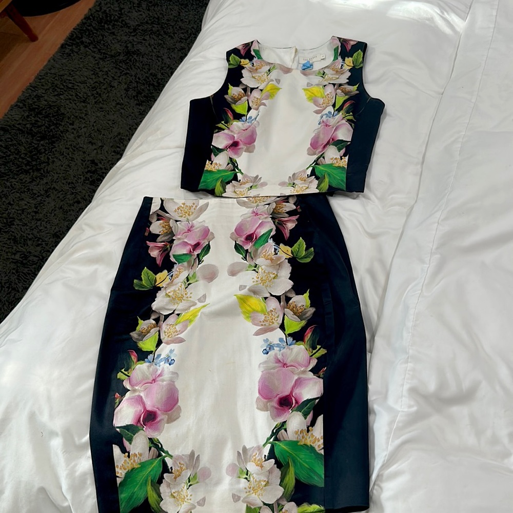 Ted Baker matching skirt and top combo size 1